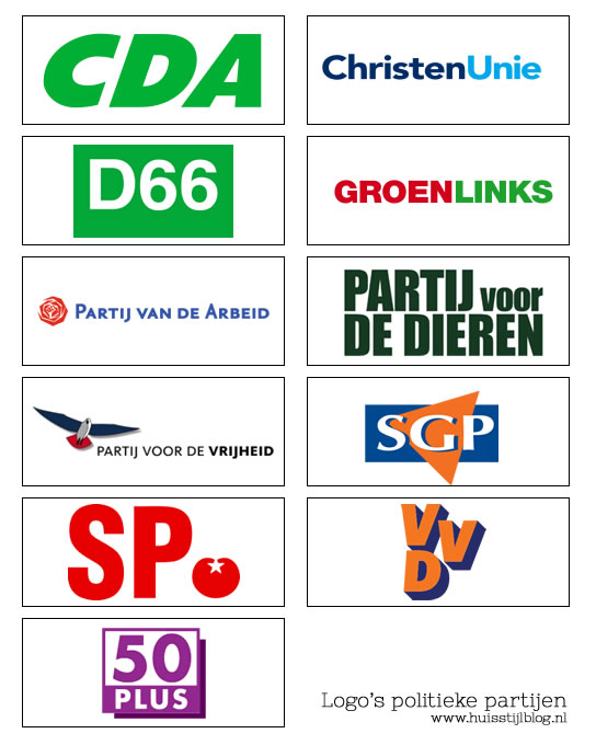 logo's politieke partijen